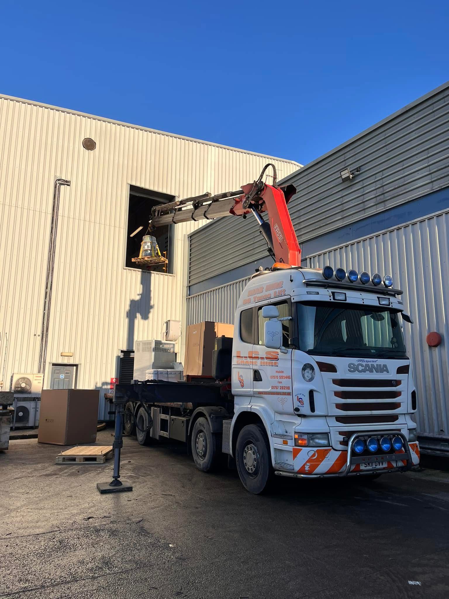 Crane lifting work on site