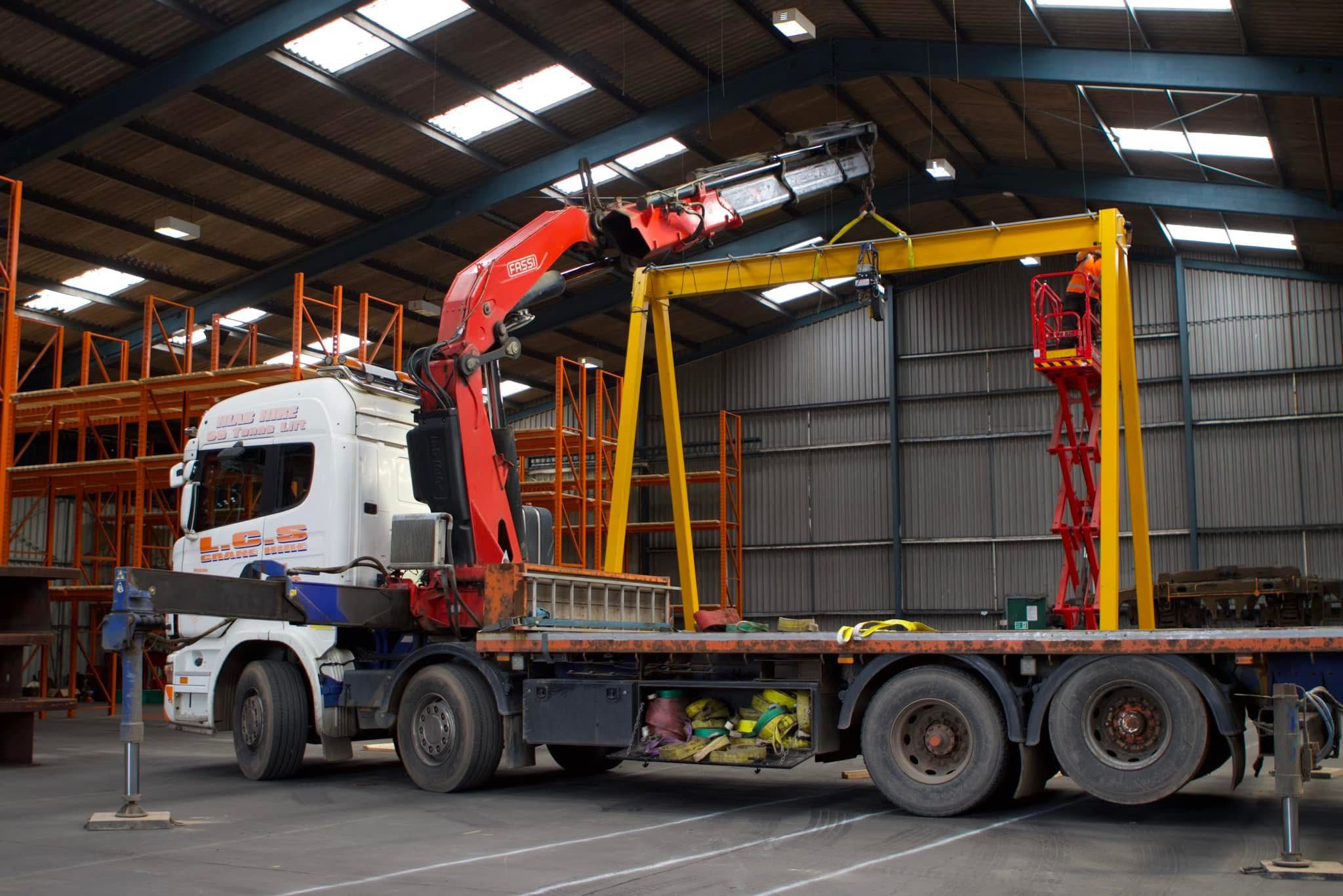 Load frame transport on site
