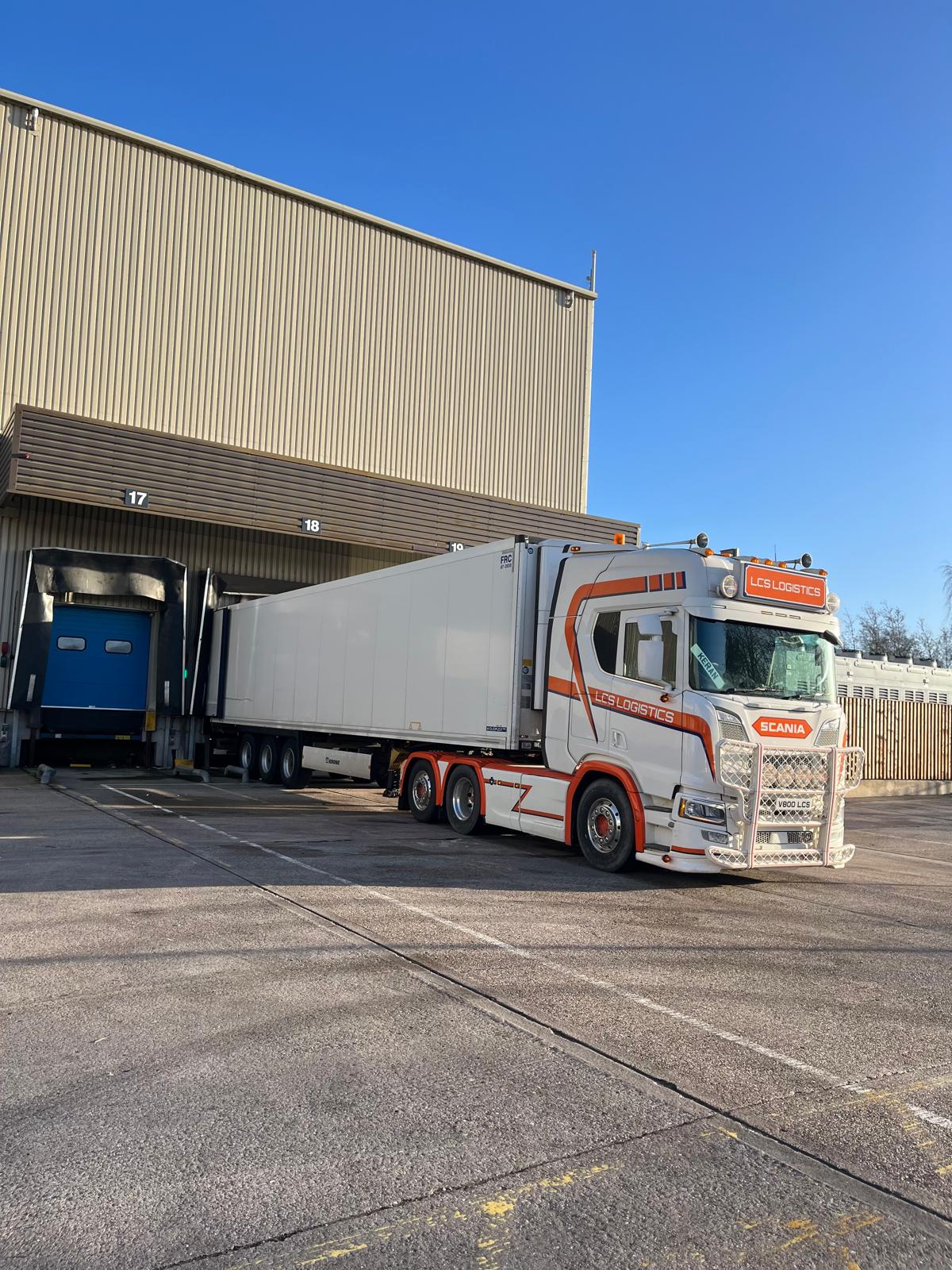 Scania refrigerated haulage vehicle