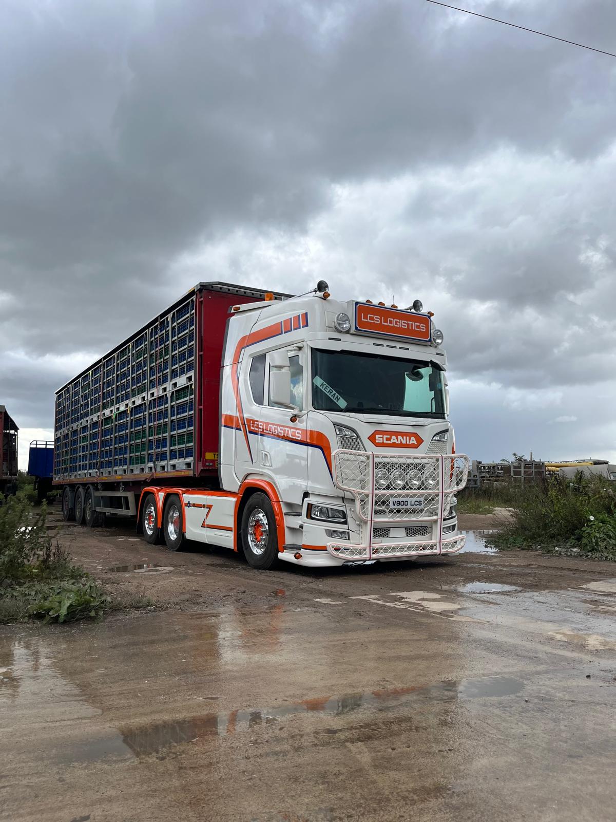 Scania poultry haulage vehicle